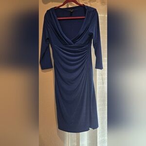 New Directions Royal Blue Gathered Dress